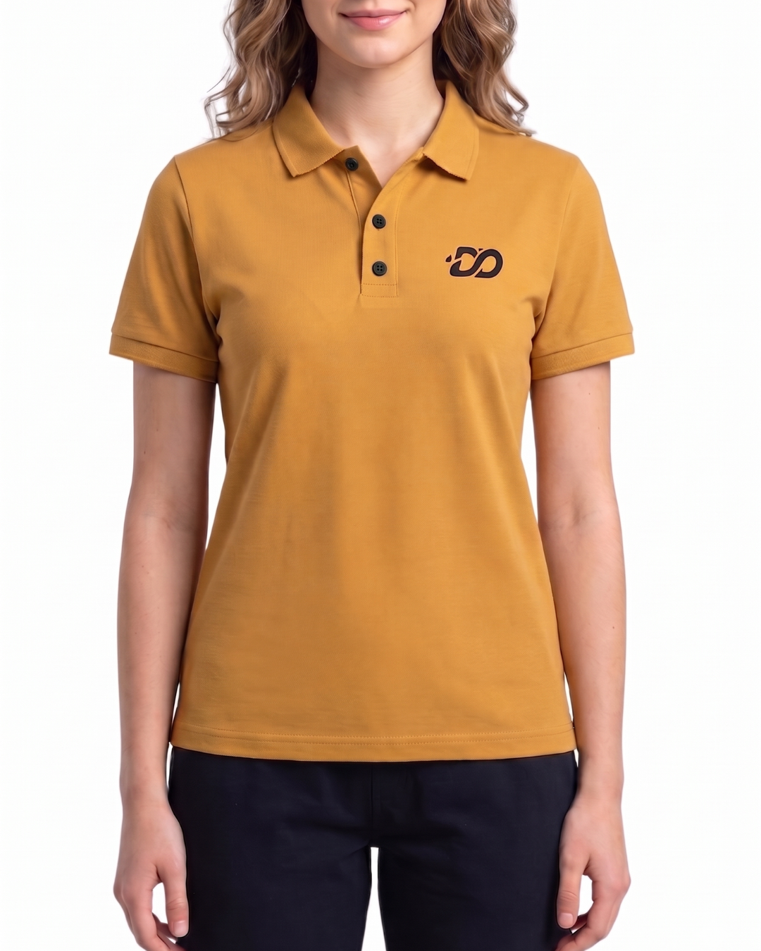 Women's Classic Dry Fit Dark Yellow Polo Shirt