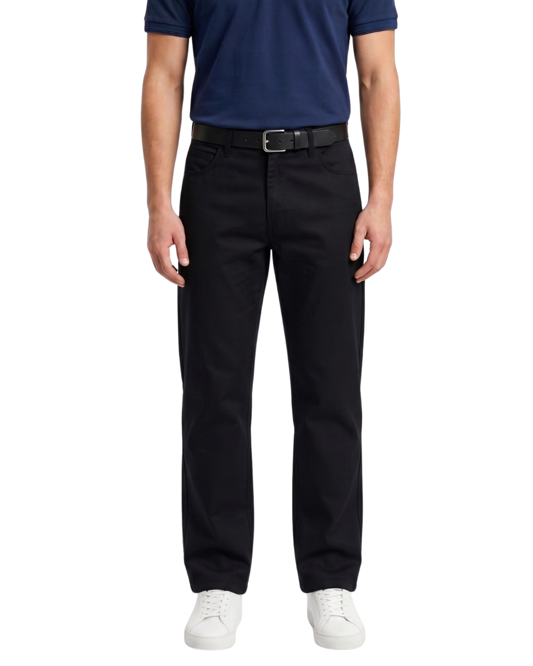 Men's Black Twill Wide Leg Beggy Pant