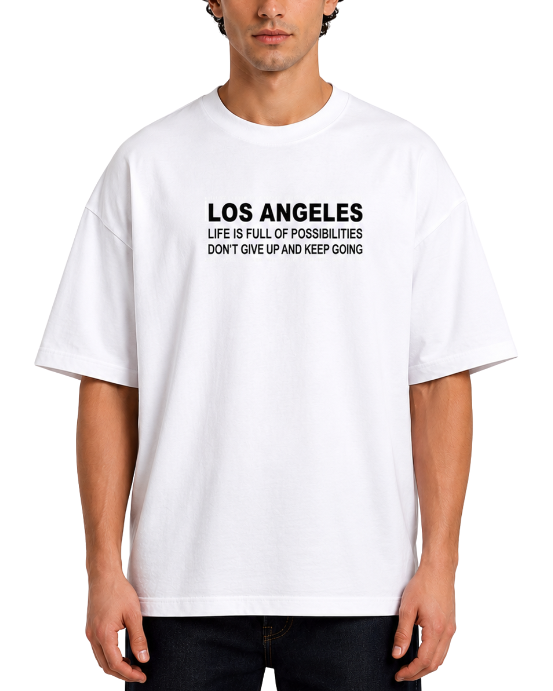 Men's Oversized Drop Shoulder Cotton T Shirt | Los Angeles
