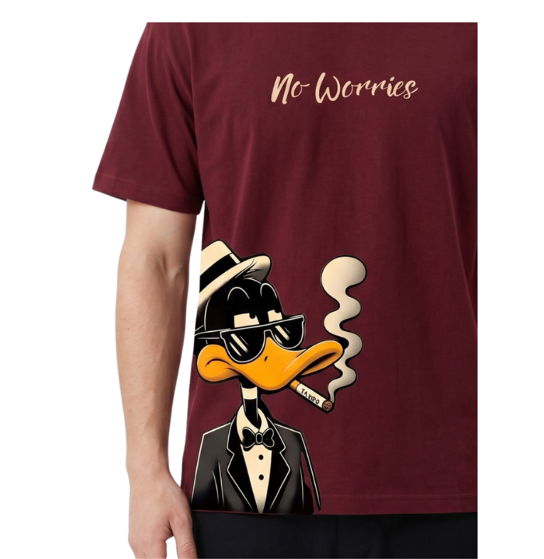 Men's Oversized Drop Shoulder Cotton T Shirt | No Worries