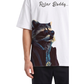 Men's Oversized Drop Shoulder Cotton T Shirt | Relax Buddy Raccoon