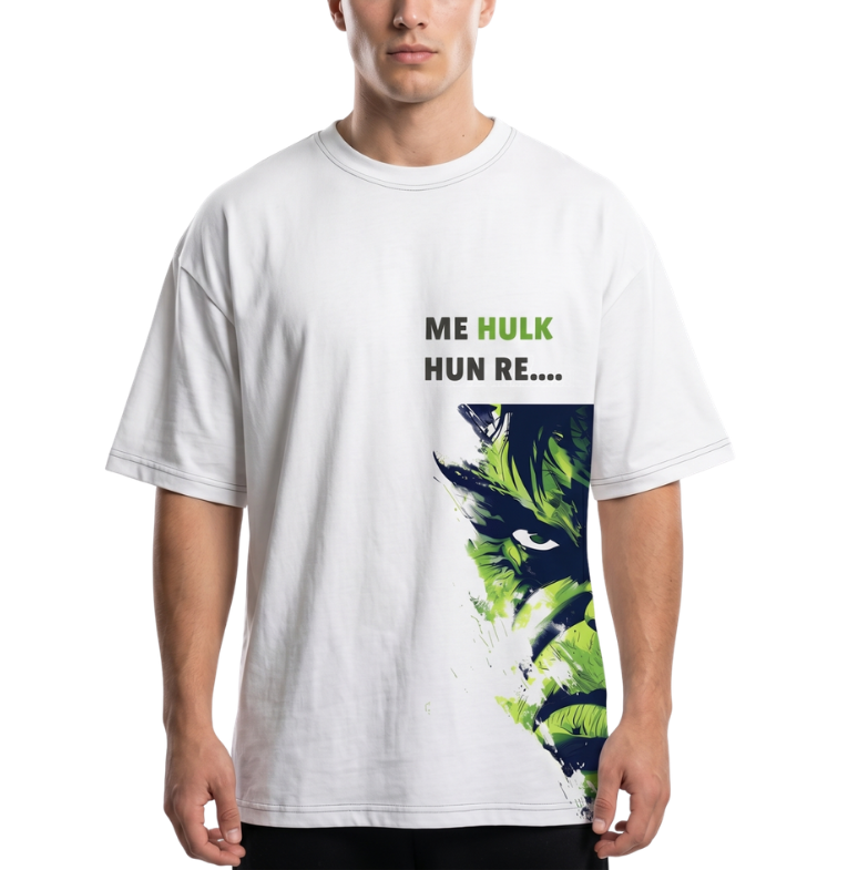Men's Oversized Drop Shoulder Cotton T Shirt | Men's Hulk