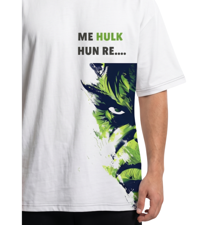 Men's Oversized Drop Shoulder Cotton T Shirt | Men's Hulk