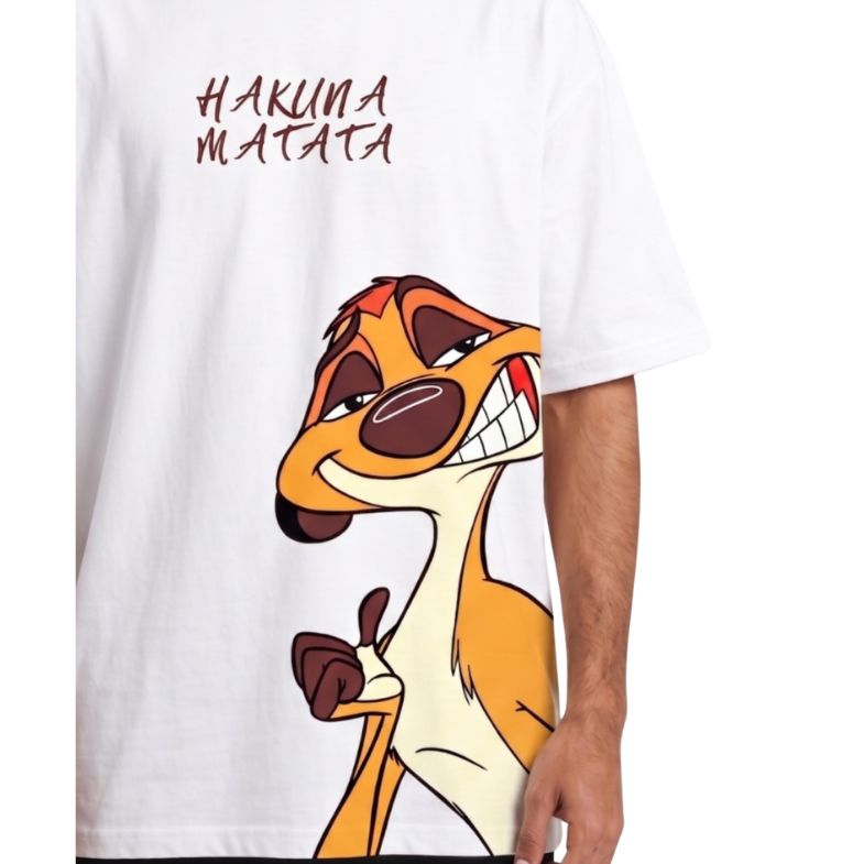 Men's Oversized Drop Shoulder Cotton T Shirt | Hakuna Matata