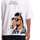 Men's Oversized Drop Shoulder Cotton T Shirt | Bojack Horseman