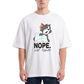 Men's Oversized Drop Shoulder Cotton T Shirt | Nope Not Today Cat