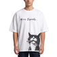 Men's Oversized Drop Shoulder Cotton T Shirt | Artistic Cat Splash
