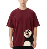 Men's Oversized Drop Shoulder Cotton T Shirt | Happy Panda