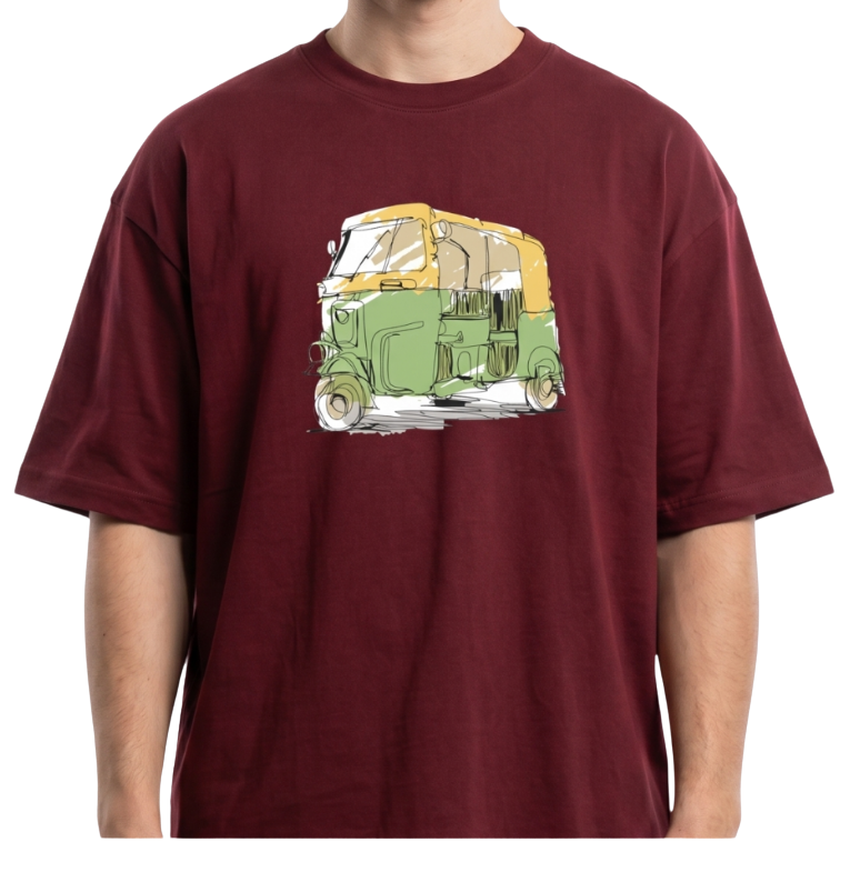 Men's Oversized Drop Shoulder Cotton T Shirt | Vintage Rickshaw