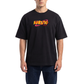 Men's Oversized Drop Shoulder Cotton T Shirt | Naruto Classic Logo