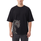 Men's Oversized Drop Shoulder Cotton T Shirt | Red Eyes Beast