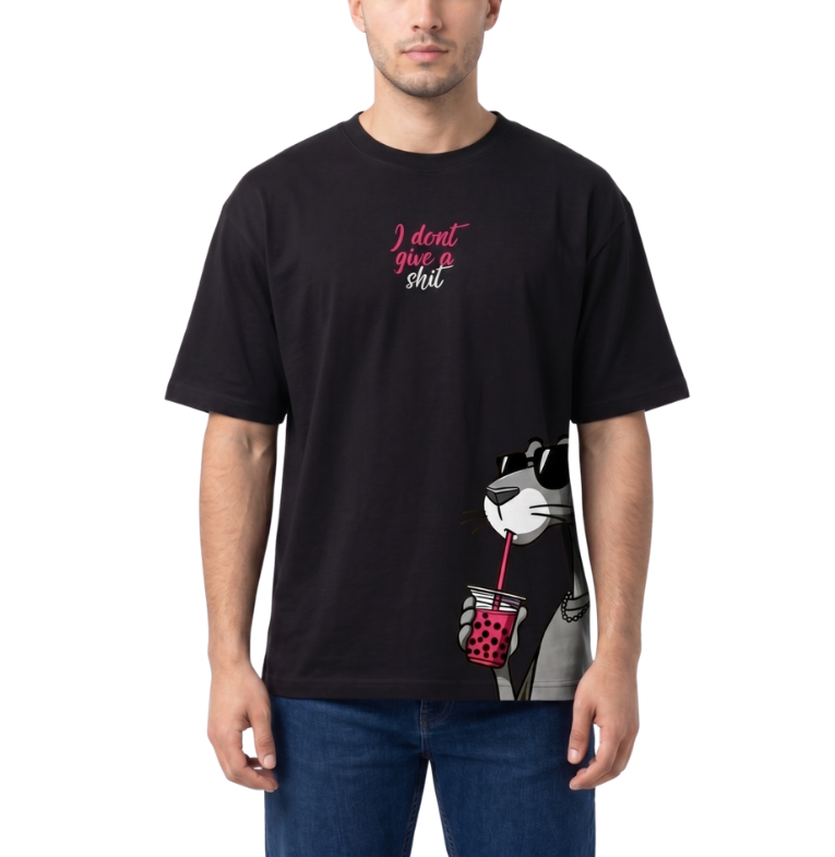 Men's Oversized Drop Shoulder Cotton T Shirt | No Stress Streetwear
