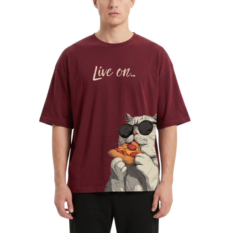 Men's Oversized Drop Shoulder Cotton T Shirt | Live On Street Style