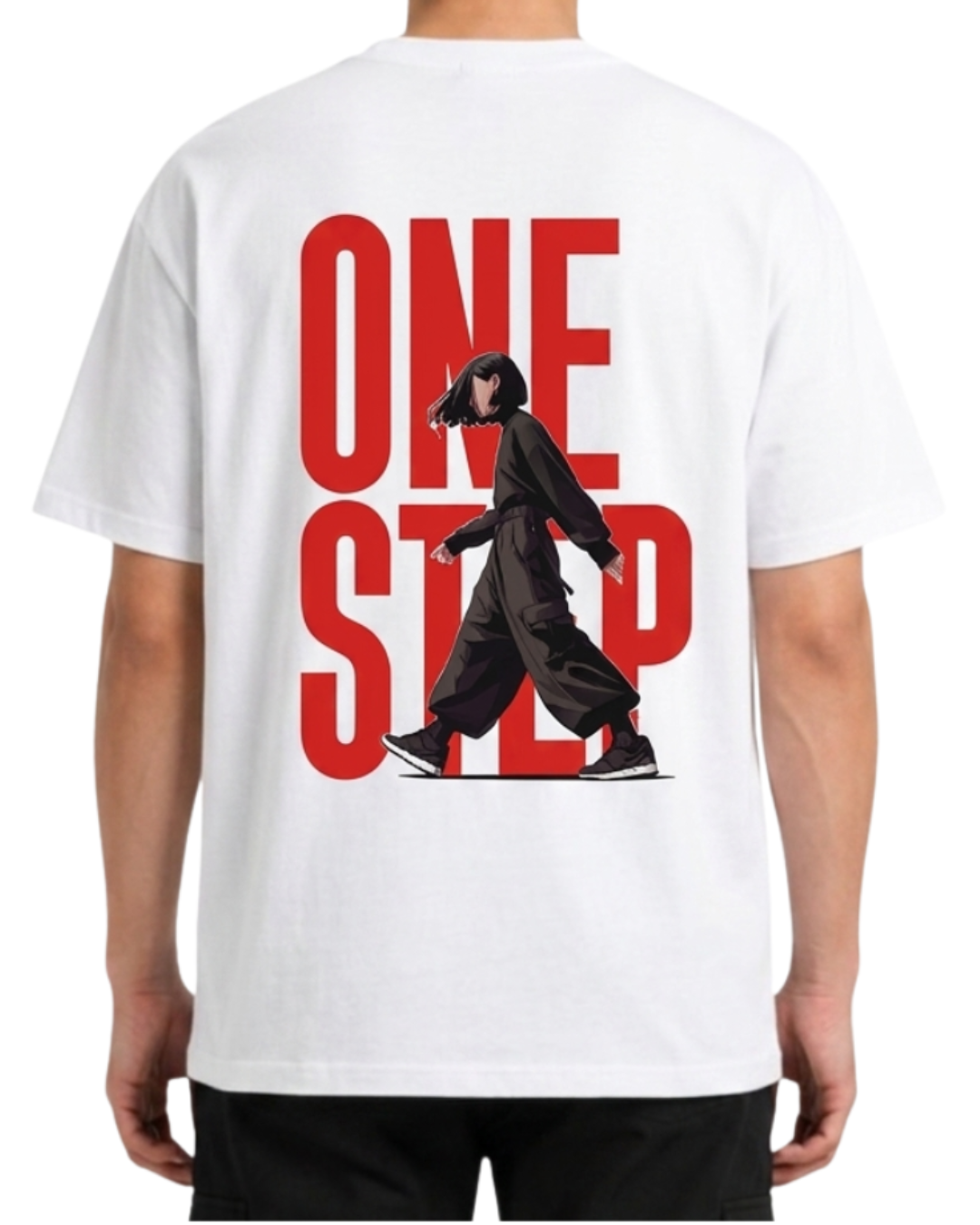 Men's Oversized Drop Shoulder Cotton T Shirt | One Step