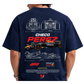 Men's Oversized Drop Shoulder Cotton  Navy Blue T Shirt | Checo Perez F1 Racing