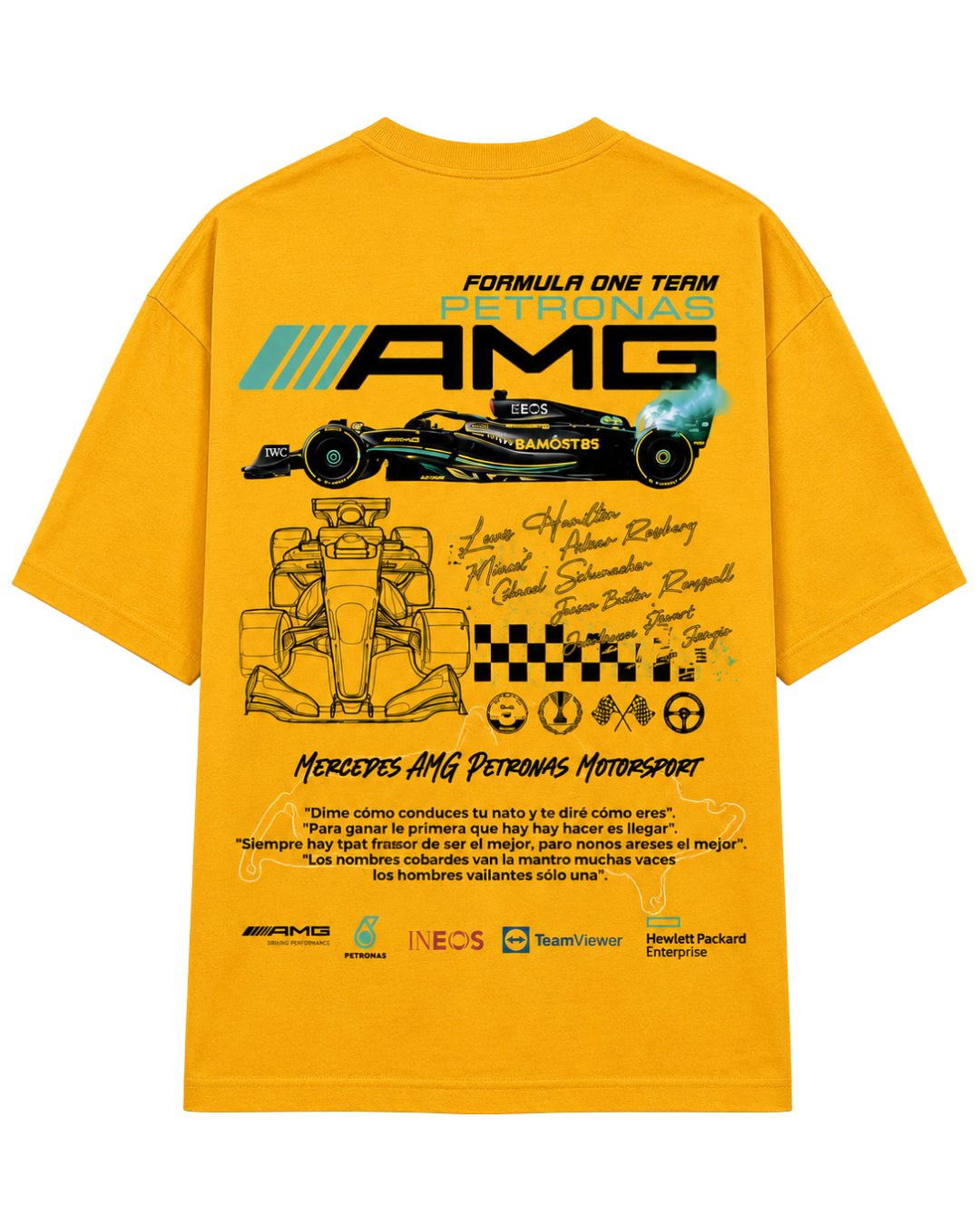 Men's Oversized Drop Shoulder Cotton T Shirt | Mercedes-AMG  Petronas Motorsport