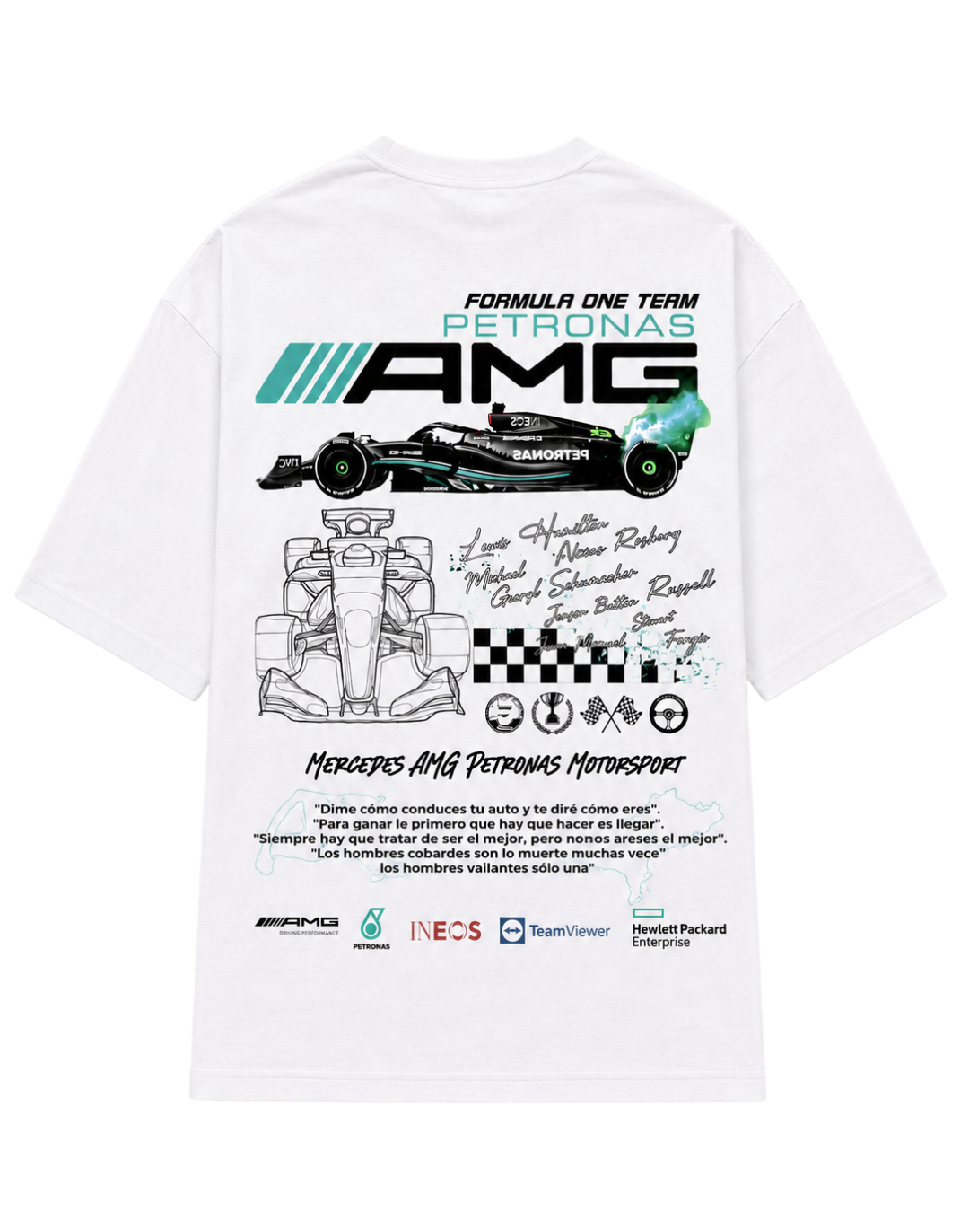 Men's Oversized Drop Shoulder Cotton T Shirt | Mercedes-AMG  Petronas Motorsport