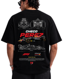 Men's Oversized Drop Shoulder Cotton T Shirt | Checo Perez F1 Racing