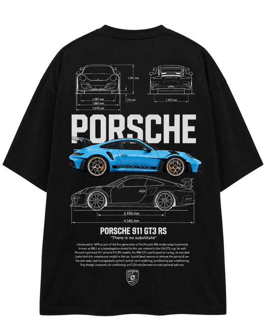 Men's Oversized Drop Shoulder Cotton T Shirt | 911 GT3 RS Racing