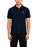 Men’s Navy Blue Ribbed Pique Polo Shirt