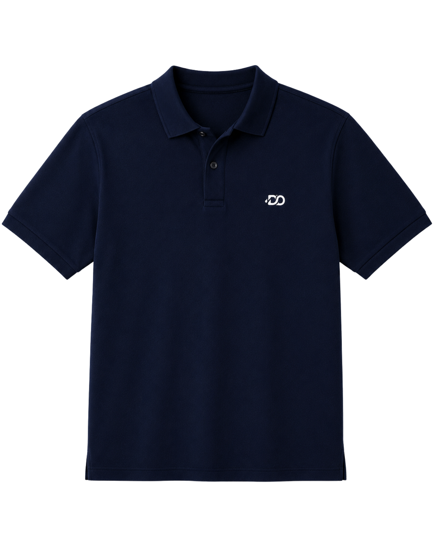 Men’s Navy Blue Ribbed Pique Polo Shirt