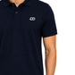 Men’s Navy Blue Ribbed Pique Polo Shirt