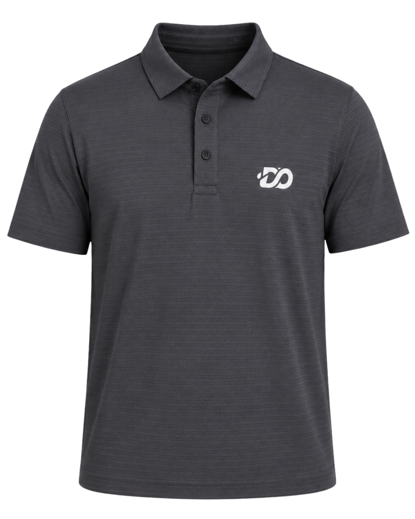 Women’s Classic Gray Ribbed Seam Less Polo Shirt