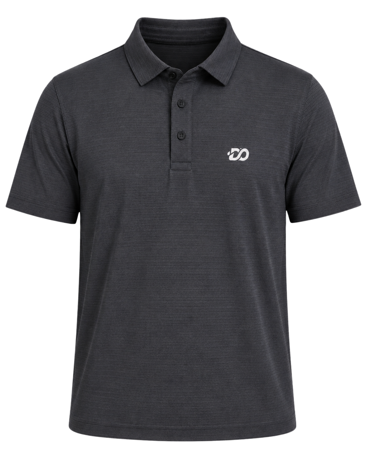 Men’s Classic Gray Ribbed Seam Less Polo Shirt