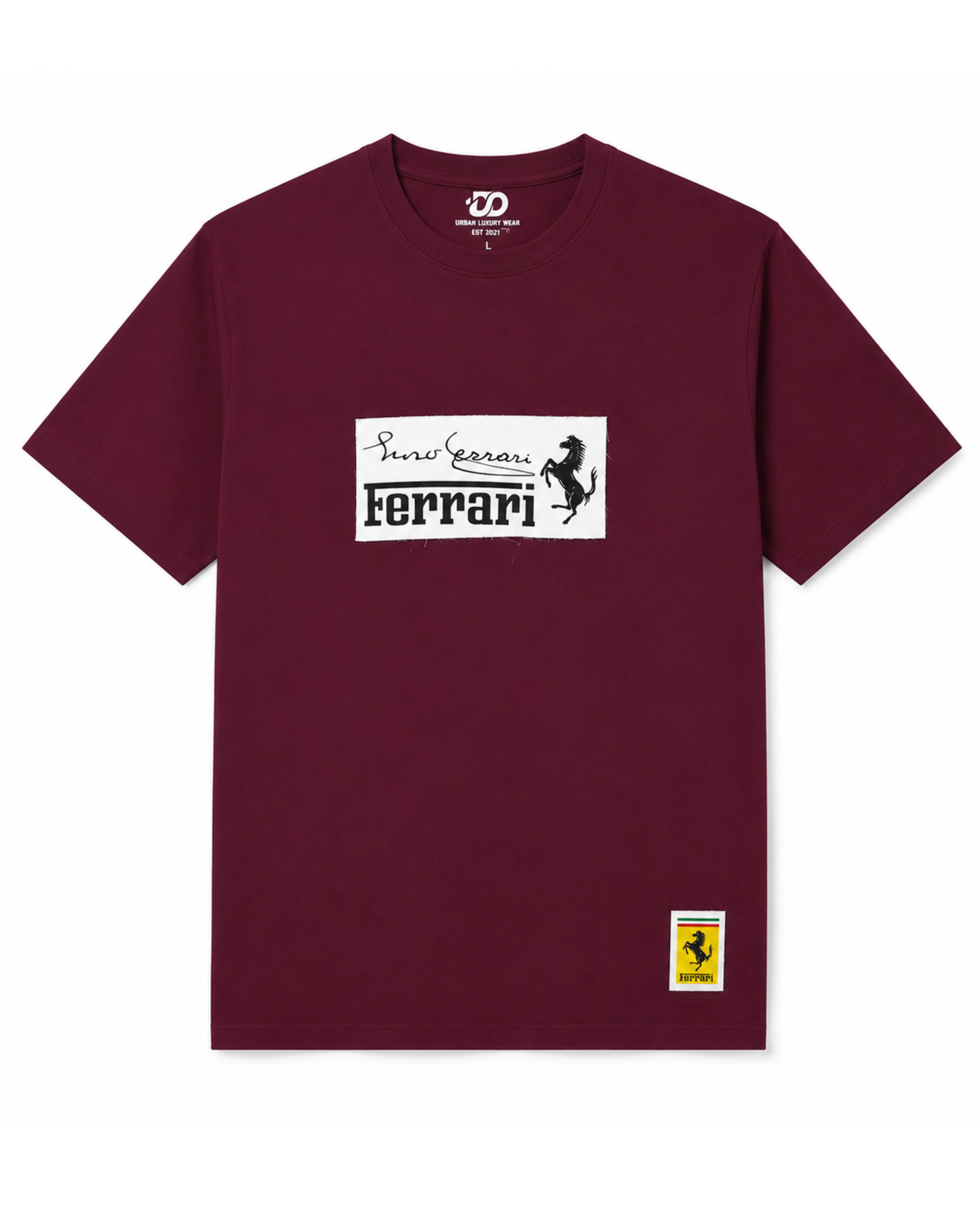 Men's Oversized Graphic Maroon T-Shirt