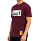 Men's Oversized Graphic Maroon T-Shirt