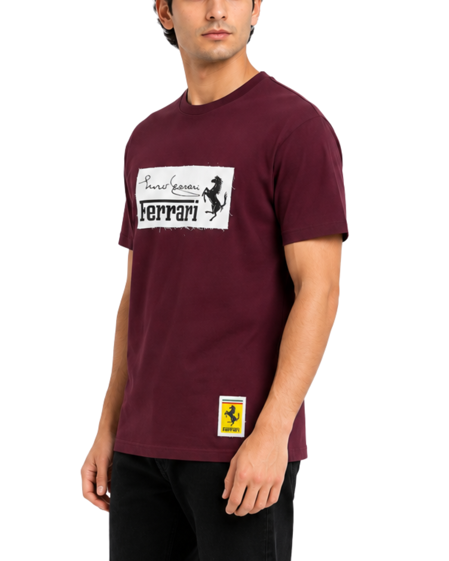 Men's Oversized Graphic Maroon T-Shirt