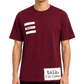 Maroon Drop Shoulder Streetwear T-Shirt with Graphic Patch