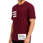 Maroon Drop Shoulder Streetwear T-Shirt with Graphic Patch