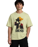 Men's Oversized Drop Shoulder Cotton T Shirt | One Piece Luffy