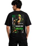 Men's Oversized Drop Shoulder Cotton T Shirt | Roronoa Zoro Unleash
