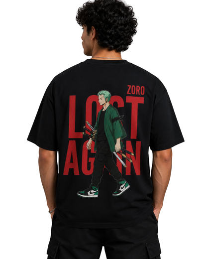 Men's Oversized Drop Shoulder Cotton T Shirt |  Zoro Lost Again