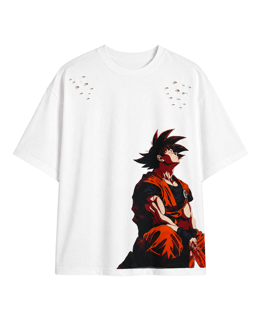 Men's Oversized Drop Shoulder Cotton T Shirt | Dragon Ball Goku