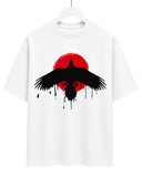 Men's Oversized Drop Shoulder Cotton T Shirt | Crimson Raven Eclipse