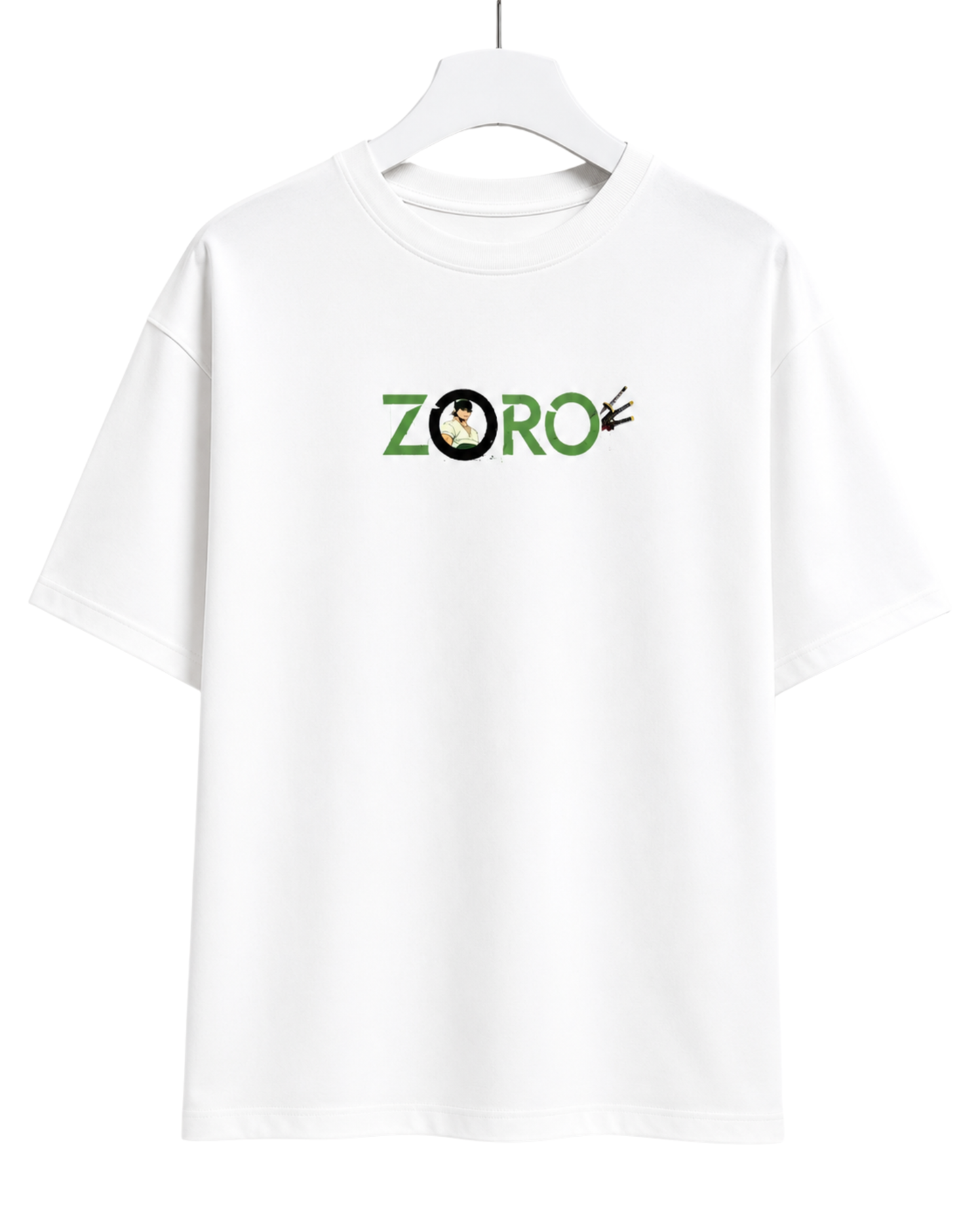 Men's Oversized Drop Shoulder Cotton T Shirt | Roronoa Zoro Unleash