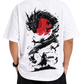 Men's Oversized Drop Shoulder Cotton T Shirt | Crimson Dragon Ascension