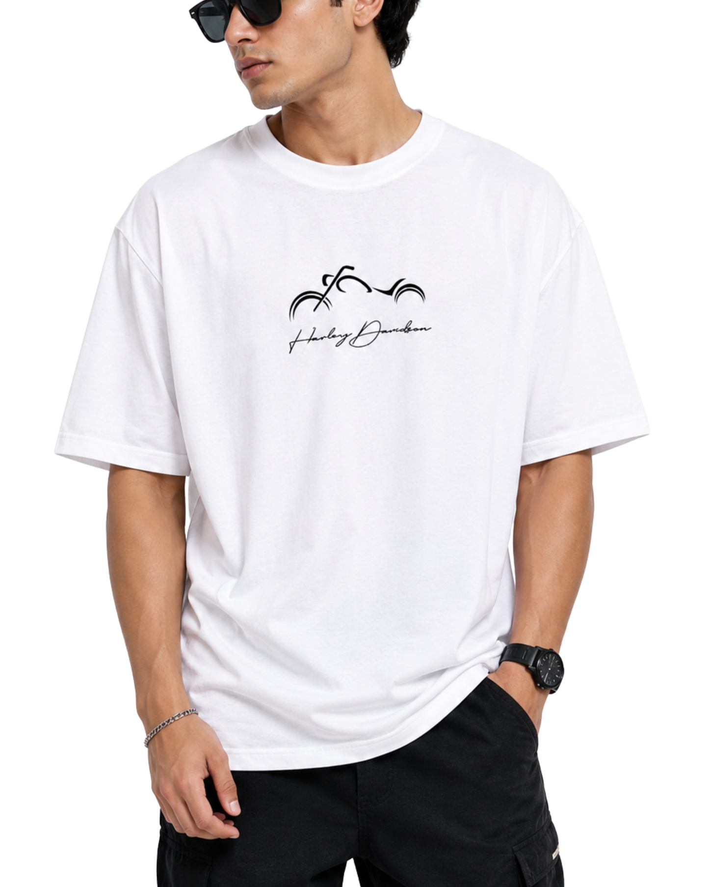 Men's Oversized Drop Shoulder Cotton T Shirt | Harley Davidson