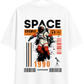 Men's Oversized Drop Shoulder Cotton T Shirt | Cosmic Spacewalker