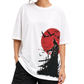 Women's Oversized Drop Shoulder Cotton T Shirt | Batman Crimson Moon