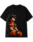 Men's Oversized Drop Shoulder Cotton T Shirt | Son Goku Ascension