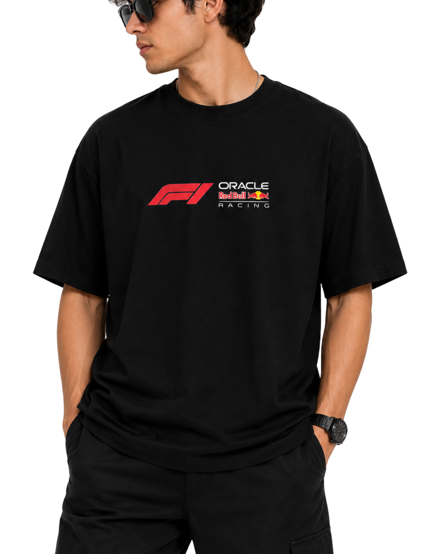 Men's Oversized Drop Shoulder Cotton T Shirt | Checo Perez F1 Racing