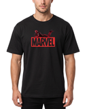 Men's Oversized Drop Shoulder Cotton T Shirt | Marvel Red Shadow