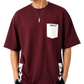 Men's Oversized Drop Shoulder Cotton T Shirt | Lace Side Pocket