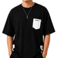 Men's Oversized Drop Shoulder Cotton T Shirt | Black Lace-Up Streetwear Tee
