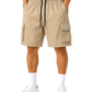 Men's Beige Cargo Shorts with Utility Pockets