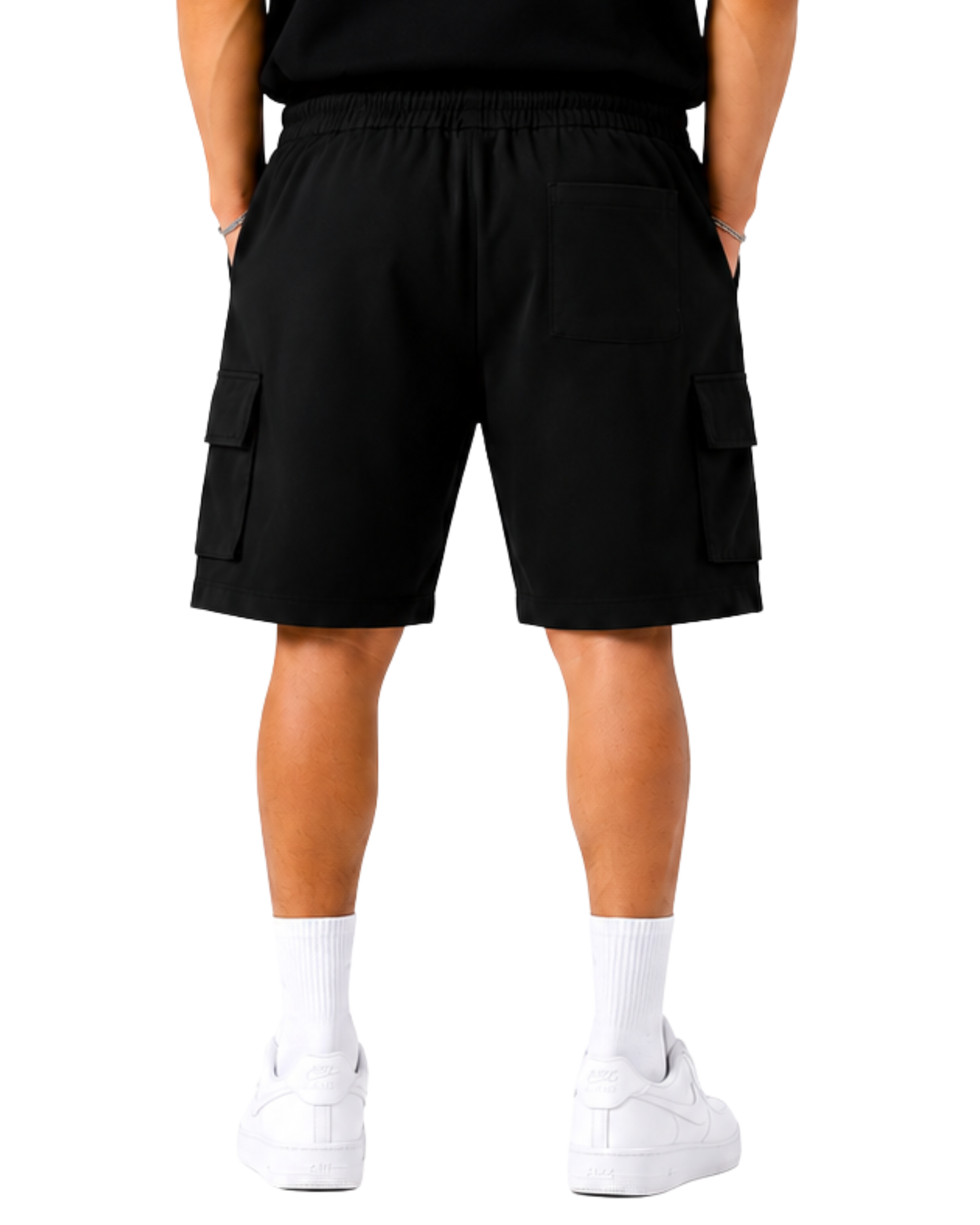 Men's Black Cargo Utility Shorts